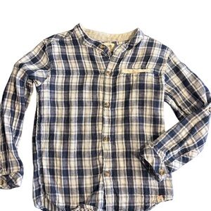 Stylish Kids Blue Plaid Button-Down Shirt